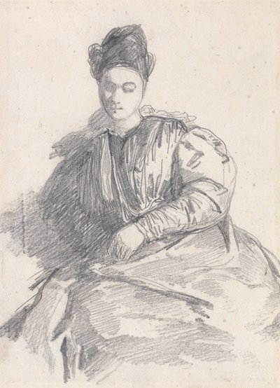 Study of a Seated Woman by Richard Parkes Bonington